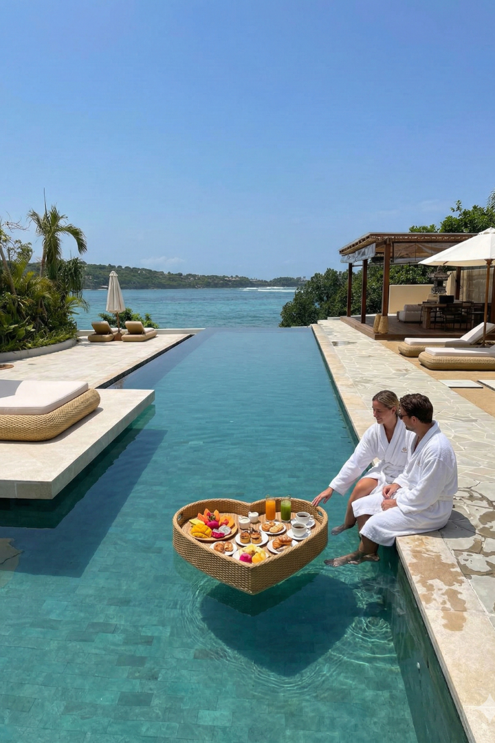 Floating Breakfast at Villa Kingfisher