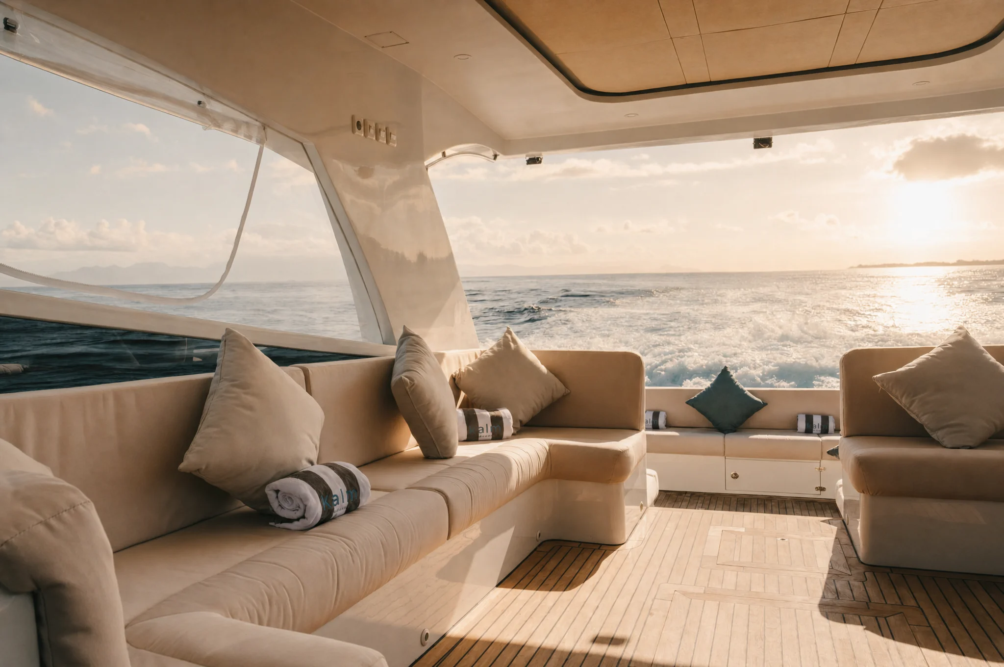 Private luxury charter at golden hour off Nusa Lembongan
